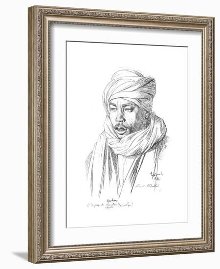 Study of an Egyptian Man, 1895-Jean-Leon Gerome-Framed Giclee Print