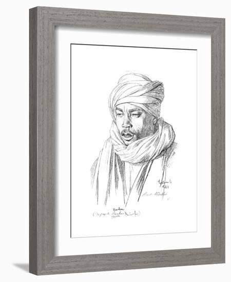 Study of an Egyptian Man, 1895-Jean-Leon Gerome-Framed Giclee Print