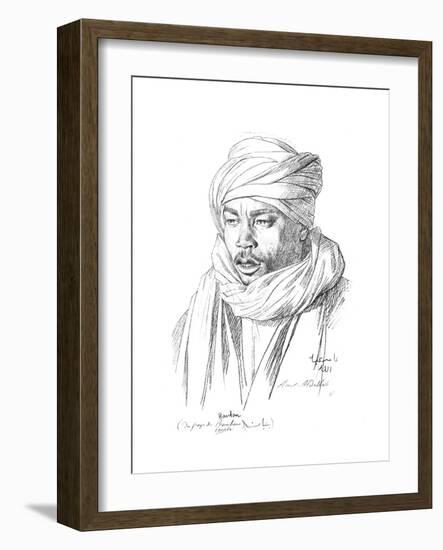 Study of an Egyptian Man, 1895-Jean-Leon Gerome-Framed Giclee Print