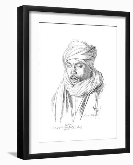 Study of an Egyptian Man, 1895-Jean-Leon Gerome-Framed Giclee Print