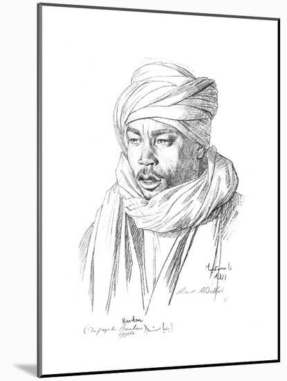 Study of an Egyptian Man, 1895-Jean-Leon Gerome-Mounted Giclee Print