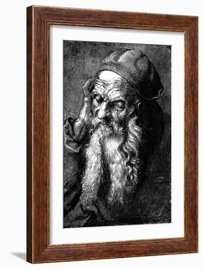 Study of an Old Man, Late 15th - Early 16th Century-Albrecht Durer-Framed Giclee Print