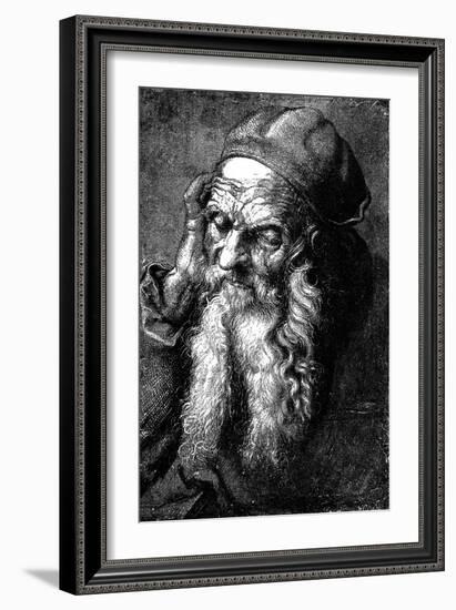 Study of an Old Man, Late 15th - Early 16th Century-Albrecht Durer-Framed Giclee Print