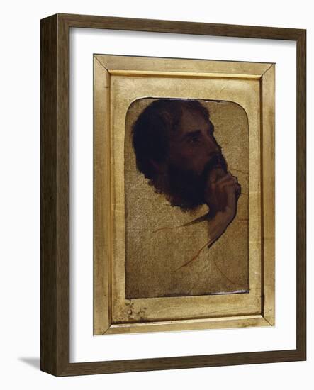 Study of an Old Man's Head for 'Jesus Among the Doctors'-Jean-Auguste-Dominique Ingres-Framed Giclee Print