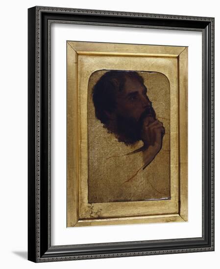 Study of an Old Man's Head for 'Jesus Among the Doctors'-Jean-Auguste-Dominique Ingres-Framed Giclee Print