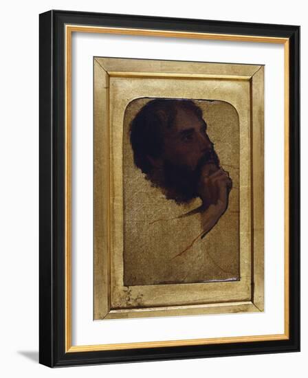 Study of an Old Man's Head for 'Jesus Among the Doctors'-Jean-Auguste-Dominique Ingres-Framed Giclee Print