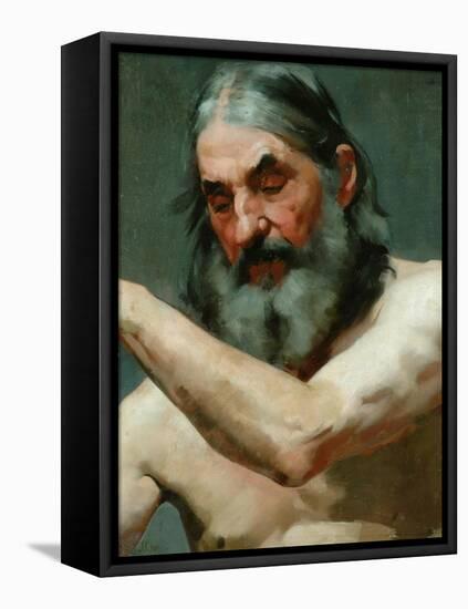 Study of an Old Man-James Charles-Framed Premier Image Canvas