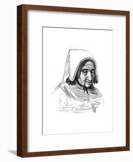 Study of an Old Woman's Head, 1899-Charles Cottet-Framed Giclee Print