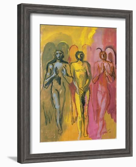 Study of Angels, 1988-Hans Feibusch-Framed Premium Giclee Print