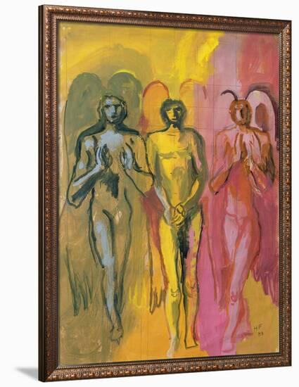 Study of Angels, 1988-Hans Feibusch-Framed Premium Giclee Print