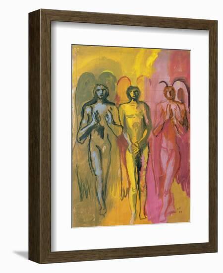 Study of Angels, 1988-Hans Feibusch-Framed Giclee Print