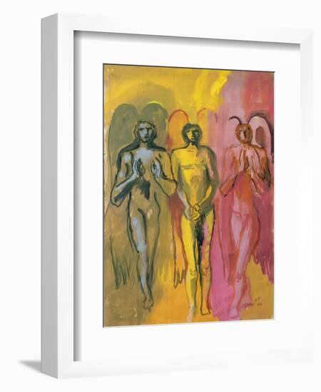 Study of Angels, 1988-Hans Feibusch-Framed Giclee Print