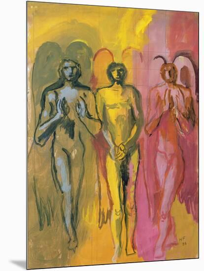 Study of Angels, 1988-Hans Feibusch-Mounted Giclee Print