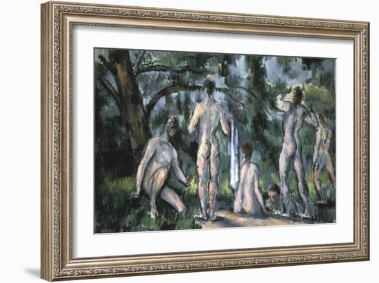 Study of Bathers, 1890-Paul Cézanne-Framed Giclee Print