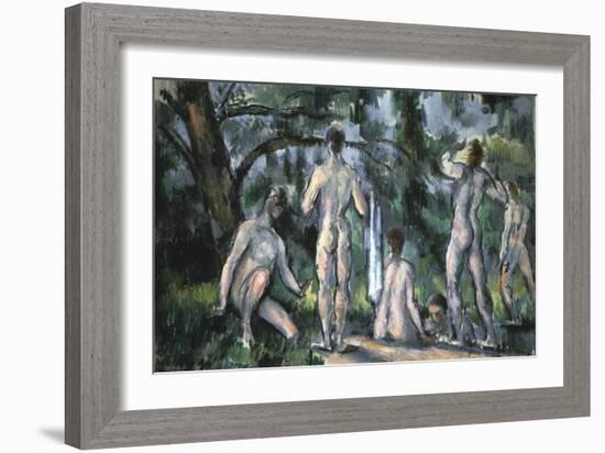 Study of Bathers, 1890-Paul Cézanne-Framed Giclee Print