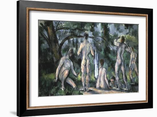 Study of Bathers, 1890-Paul Cézanne-Framed Giclee Print