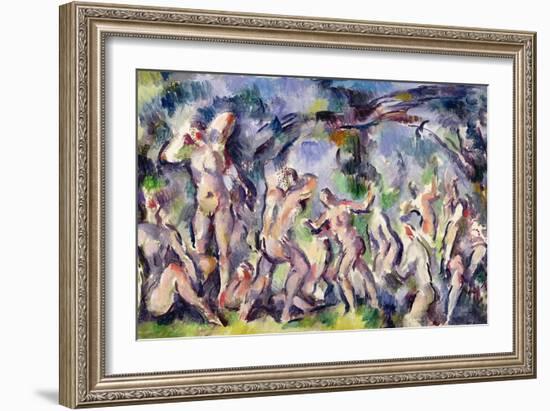 Study of Bathers, C.1900-06-Paul Cézanne-Framed Giclee Print