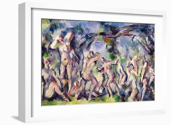 Study of Bathers, C.1900-06-Paul Cézanne-Framed Giclee Print