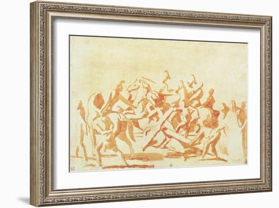 Study of Christ Carrying the Cross-Nicolas Poussin-Framed Giclee Print