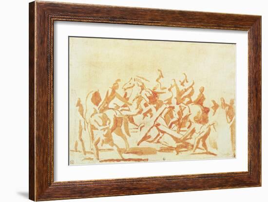 Study of Christ Carrying the Cross-Nicolas Poussin-Framed Giclee Print