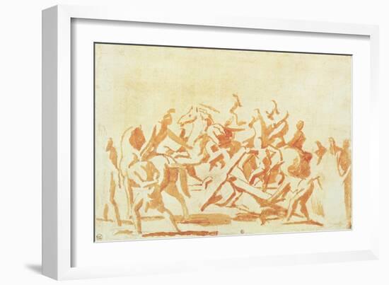 Study of Christ Carrying the Cross-Nicolas Poussin-Framed Giclee Print