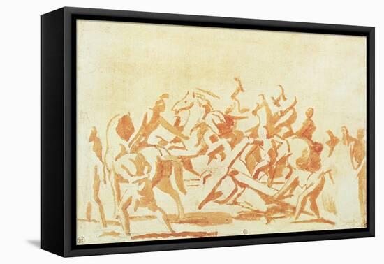 Study of Christ Carrying the Cross-Nicolas Poussin-Framed Premier Image Canvas