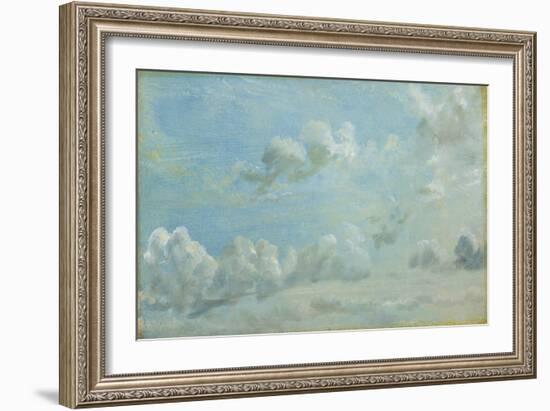 Study of Cumulus Clouds, 1822 (Oil on Paper Laid Down on Panel)-John Constable-Framed Giclee Print