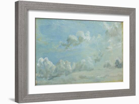 Study of Cumulus Clouds, 1822 (Oil on Paper Laid Down on Panel)-John Constable-Framed Giclee Print