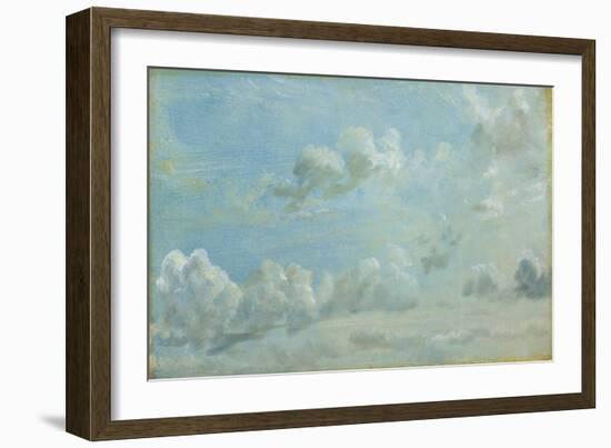 Study of Cumulus Clouds, 1822 (Oil on Paper Laid Down on Panel)-John Constable-Framed Giclee Print