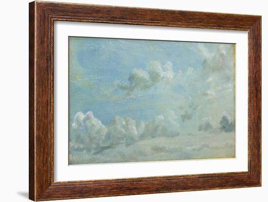 Study of Cumulus Clouds, 1822 (Oil on Paper Laid Down on Panel)-John Constable-Framed Giclee Print