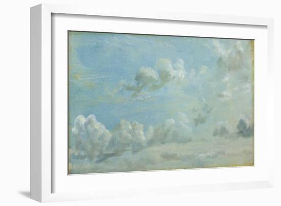 Study of Cumulus Clouds, 1822 (Oil on Paper Laid Down on Panel)-John Constable-Framed Giclee Print