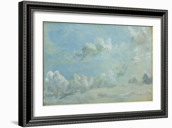 Study of Cumulus Clouds, 1822 (Oil on Paper Laid Down on Panel)-John Constable-Framed Giclee Print