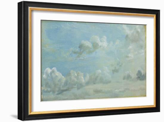 Study of Cumulus Clouds, 1822 (Oil on Paper Laid Down on Panel)-John Constable-Framed Giclee Print