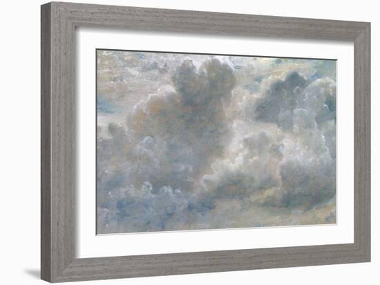 Study of Cumulus Clouds, 1822 (Oil on Paper Laid on Canvas)-John Constable-Framed Giclee Print