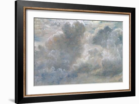 Study of Cumulus Clouds, 1822 (Oil on Paper Laid on Canvas)-John Constable-Framed Giclee Print