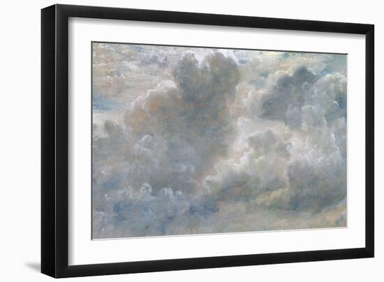 Study of Cumulus Clouds, 1822 (Oil on Paper Laid on Canvas)-John Constable-Framed Giclee Print