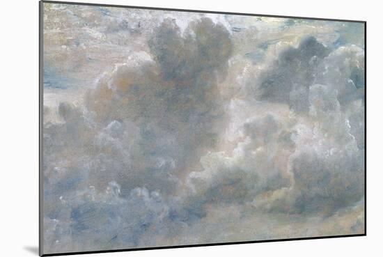 Study of Cumulus Clouds, 1822 (Oil on Paper Laid on Canvas)-John Constable-Mounted Giclee Print