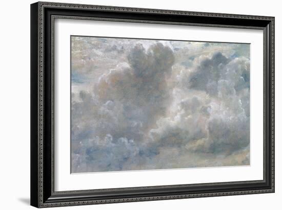 Study of Cumulus Clouds, 1822 (Oil on Paper Laid on Canvas)-John Constable-Framed Giclee Print