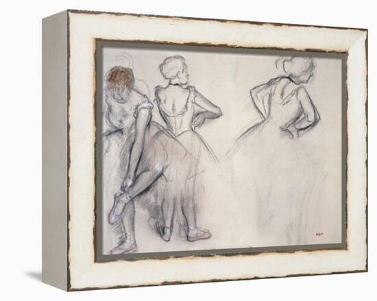 Study of Dancers; Etude De Danseuses-Edgar Degas-Framed Premier Image Canvas
