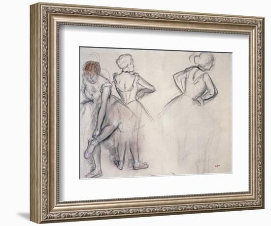 Study of Dancers-Edgar Degas-Framed Giclee Print