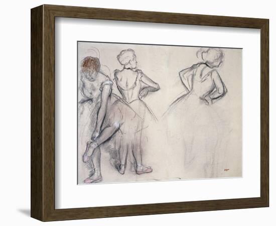 Study of Dancers-Edgar Degas-Framed Giclee Print