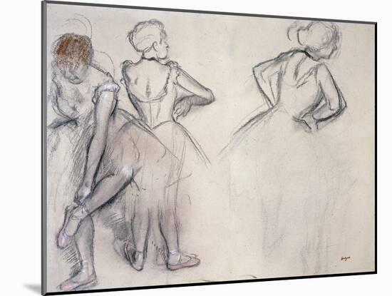 Study of Dancers-Edgar Degas-Mounted Giclee Print