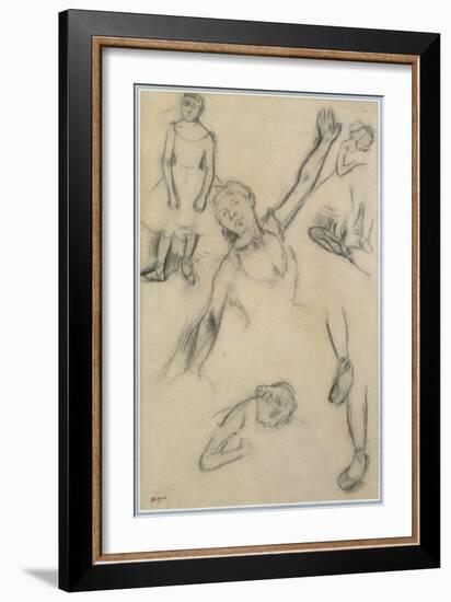 Study of Dancers-Edgar Degas-Framed Giclee Print
