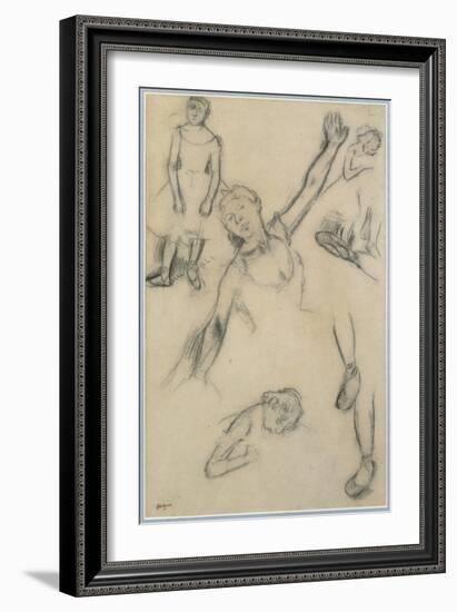 Study of Dancers-Edgar Degas-Framed Giclee Print