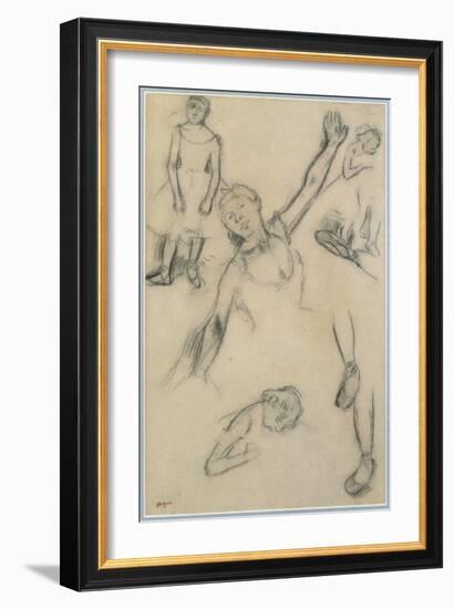 Study of Dancers-Edgar Degas-Framed Giclee Print