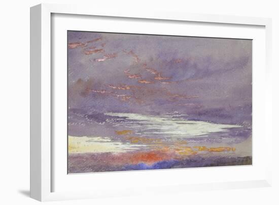 Study of Dawn: Purple Clouds, March 1868-John Ruskin-Framed Giclee Print