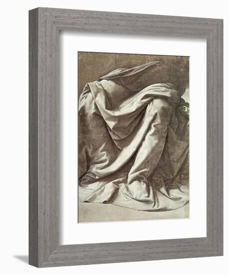 Study of Drapery-Leonardo da Vinci-Framed Giclee Print