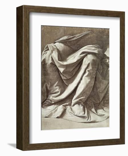 Study of Drapery-Leonardo da Vinci-Framed Giclee Print