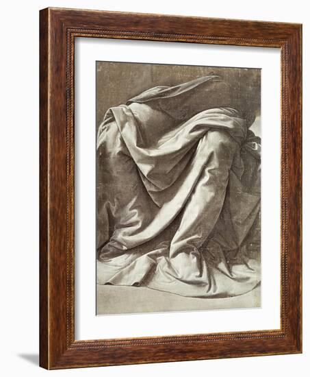 Study of Drapery-Leonardo da Vinci-Framed Giclee Print