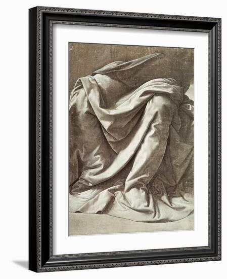 Study of Drapery-Leonardo da Vinci-Framed Giclee Print